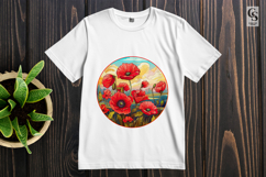 Poppy Flower Field Clipart Sublimation PNG Product Image 2