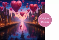 Valentine's Day Tumbler Sublimation, Love Hearts Tumbler PNG Product Image 2