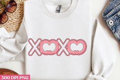 XOXO PNG, Retro Valentine Sublimation PNG Product Image 1