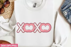 XOXO PNG, Retro Valentine Sublimation PNG Product Image 1
