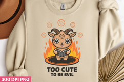 Too Cute To Be Evil PNG, Cute Baphomet Sublimation PNG Product Image 3