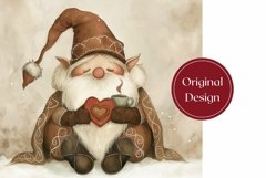Christmas Gnome Tumbler, Watercolor Winter Tumbler Product Image 2