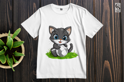 Cute Cat Playing Ball Clipart Sublimation PNG Product Image 2
