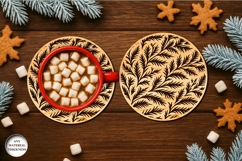 Frost Pattern Coffee Coasters SVG Bundle | Drink Coaster Product Image 2