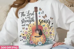 The Lord is my strength PNG, Christian Sublimation PNG Product Image 2