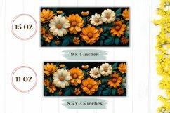 3D Flowers Mug Wrap Design, 3D Coffee Mug Template Product Image 2