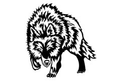 Wolf Svg/Png/Jpg/Ai/Vector predators/Wolf on the hunt Product Image 3