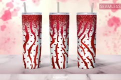 Red Hearts Tumbler Wrap | Skinny 20 oz | Valentines Day Product Image 1