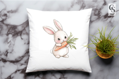 Cute Bunny with Carrot Clipart Sublimation PNG Product Image 2
