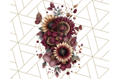 Sunflower and Butterfly PNG Clipart, Bright Jewel Tones Png Product Image 2