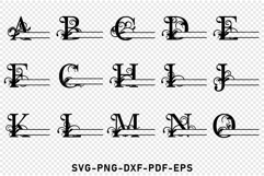 Monogram Split Alphabet Letters Font SVG Laser Cut File Product Image 2