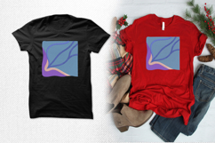 Blue and Purple Abstract Leaf Embroidery Design File Product Image 2