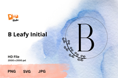 Leafy Initial Monogram - Nature Inspired Letters Product Image 1