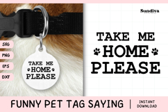 Funny Pet Tag Saying SVG | Take Me Home Please Product Image 1