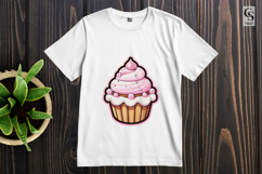 Pink Cupcake Sweet Treat Clipart Sublimation PNG Product Image 2
