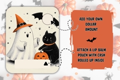 Halloween Black Cat Gift Card, Halloween Ghost Money Card Product Image 2