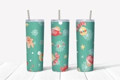 Christmas nordic gnome Skinny tumbler wrap design Product Image 5