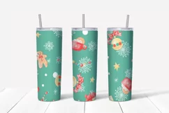 Christmas nordic gnome Skinny tumbler wrap design Product Image 5
