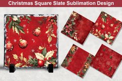 Christmas Square Sublimation Slate Designs Product Image 1