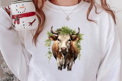 Western Christmas Cowboy Clipart Sublimation, Christmas PNG Product Image 2