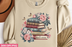 IT&#039;S A GOOD DAY TO READ PNG, Book Lover Sublimation PNG Product Image 3