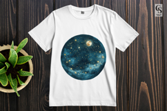 Night Sky Star Moon Clipart Sublimation PNG Product Image 2