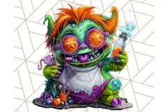 Spooky Cute Monster PNG Clipart, Adorable Halloween Monsters Product Image 2