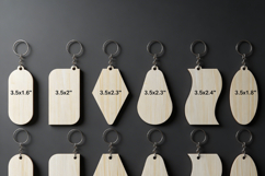 Blank Keychain Set Bundle Wood Acrylic Keychains Templates D Product Image 3