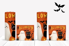 Halloween Ghost Tumbler Wrap Design, Spooky Ghost PNG Product Image 2
