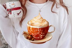 Christmas Cake Clipart, Christmas Cappuccino Clipart Product Image 2