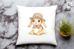 Cute Bunny With Hat Clipart Sublimation PNG Product Image 2