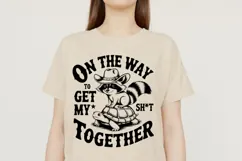 Funny Raccoon and Turtle Quote Sublimation PNG Product Image 2