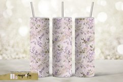 WATERCOLOR FLOWER tumbler sublimation wrap design png Product Image 1