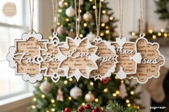 Nativity Snowflake Ornaments SVG Bundle | Christmas | CNC Product Image 2