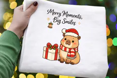 Capybara Christmas PNG, Merry Moments Big Smiles PNG, Cute Product Image 4