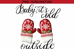 Baby It's Cold Outside, Winter Design PNG Digital Download Product Image 2