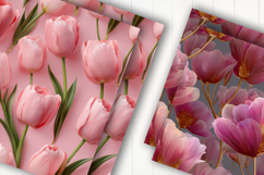 Pink Lotus Floral Digital Paper Product Image 2