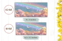 Rainbow Mug Wrap Design, Celestial Mug, Glitter Clouds Mug Product Image 2
