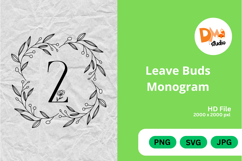 Leave Buds Monogram Product Image 1