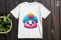 Adorable Fluffy Pom Hat Face Clipart Sublimation PNG Product Image 2