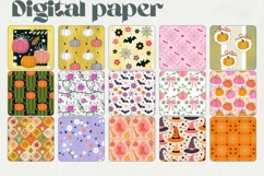 Halloween Pumpkin Digital Paper Pack Product Image 2