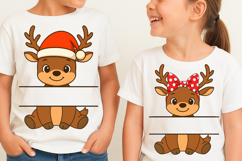 Personalized Kids Christmas PNG, Christmas PNG, Reindeer PNG Product Image 2
