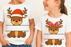 Personalized Kids Christmas PNG, Christmas PNG, Reindeer PNG Product Image 2