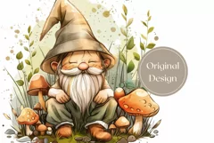 Autumn Gnome Tumbler Wrap, Gnome Sublimation Tumbler Design Product Image 2