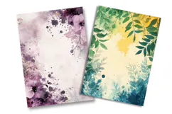 Watercolor Botanical Junk Journal Pages Product Image 2