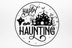 Farmhouse Halloween Round Sign SVG Product Image 2