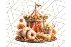 Autumn Circus Clipart Carnival Tent Fall PNG, Vintage Circus Product Image 2