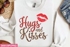 Hugs and kisses PNG, Retro Valentine Sublimation PNG Product Image 2