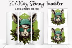St. Patrick&#039;s Day Bunny - Tumbler Sublimation Design Product Image 1