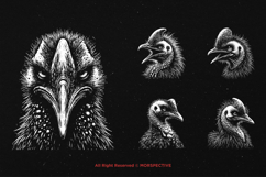 10 Bundle Dark Art Cassowary Bird Exotic Animal Tropical Product Image 3